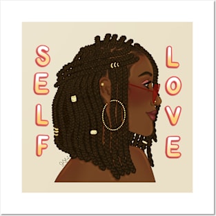 Self Love Box Braids Black Girl Posters and Art